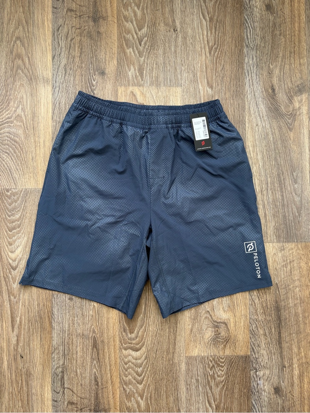 Peloton Output 9” Turin Lined Shorts NWT Size Large Navy Performance Running Gym